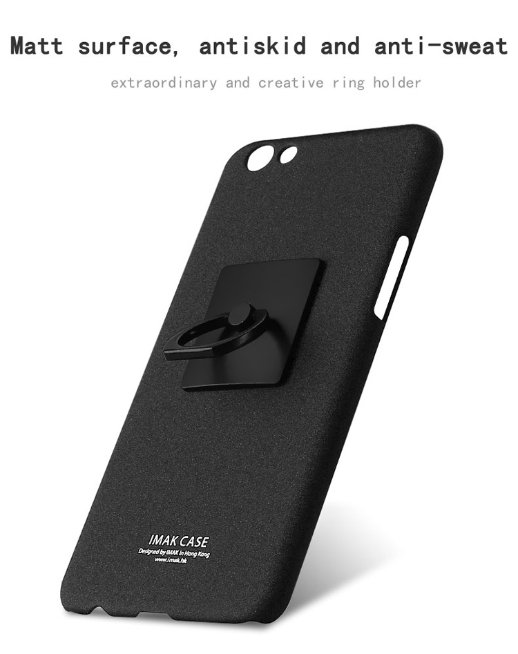 Case OPPO R9s / Pre-order * เคส IMAK แบบแข็งพร้อมขาตั้งแหวน + ฟิล์มกันรอย *