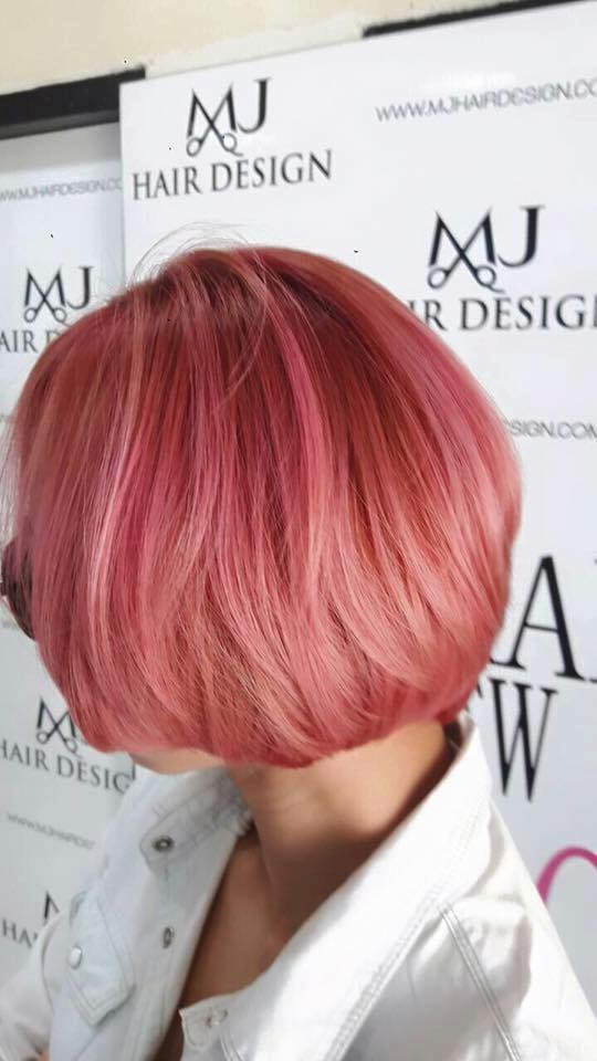 rose gold hair color