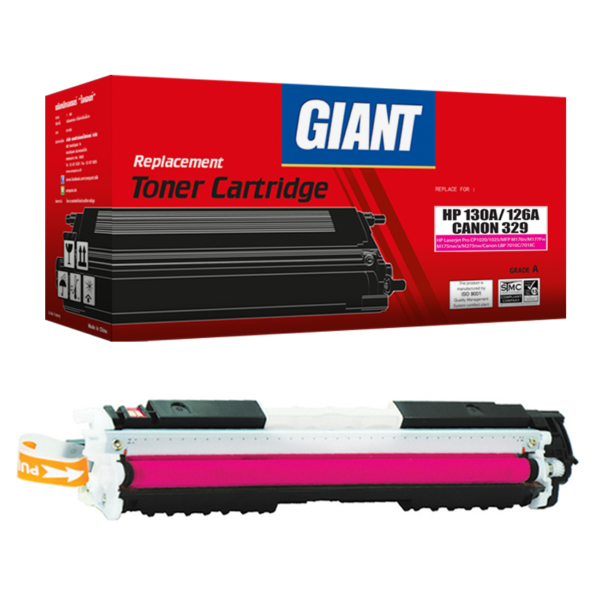 ตลับหมึกเลเซอร์สีแดง GIANT Canon 329,429,529,729 Magenta (Toner Cartridge)