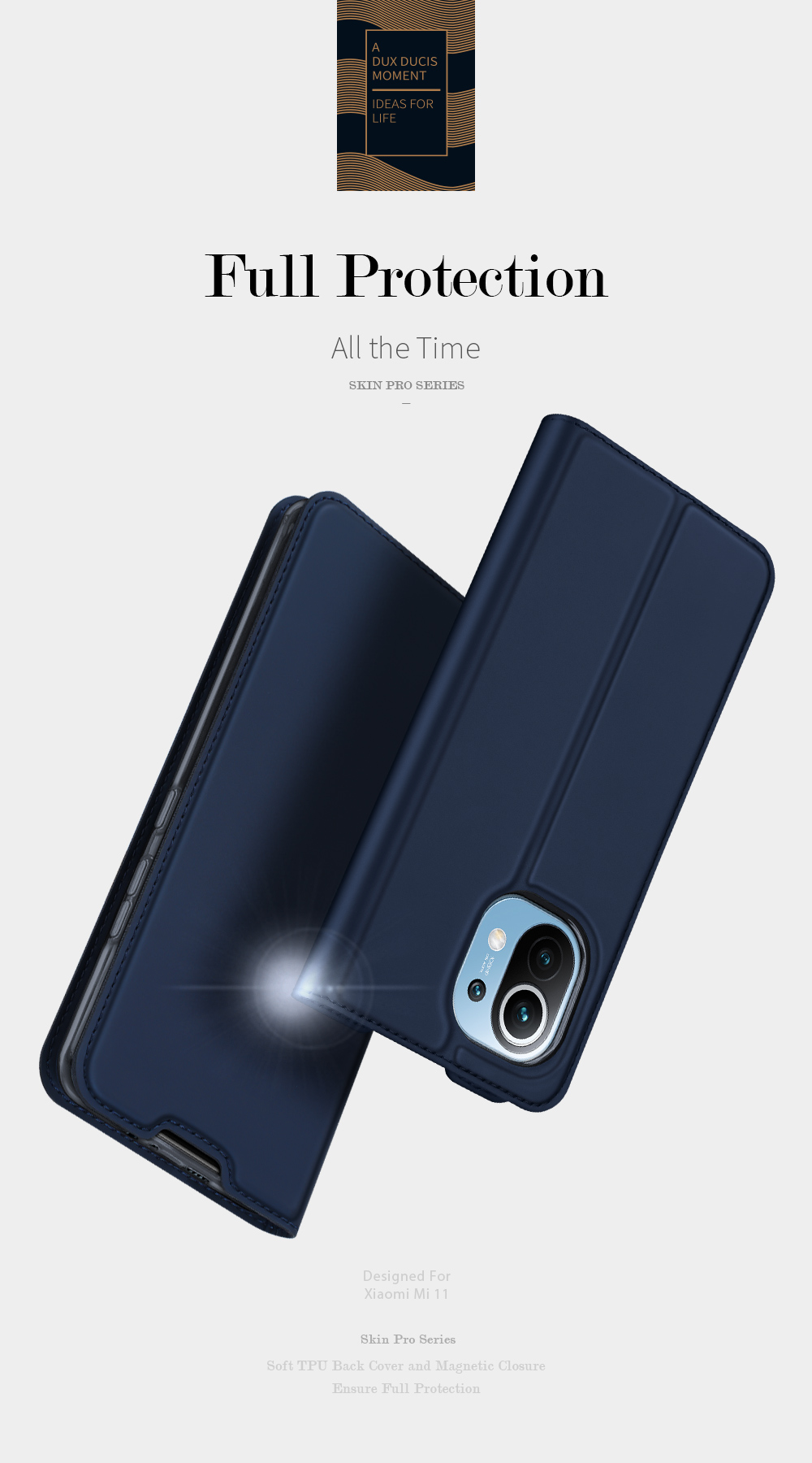 Case Xiaomi Mi 11 5G # Pre-Order * DUX DUCIS นี้มีสไตล์ธุรกิจที่เรียบง่ายและโครงสร้างตัวเครื่องที่บาง หนัง PU เคลือบเงาที่คัดสรรมาเป็นอย่างดี *