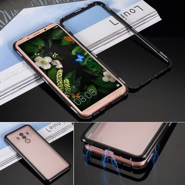 Case Huawei Mate 10 Pro / Pre-order * เคสกรอบโลหะแม่เหล็ก + ปกหลังกระจกนิรภัย ถอดออกได้ *