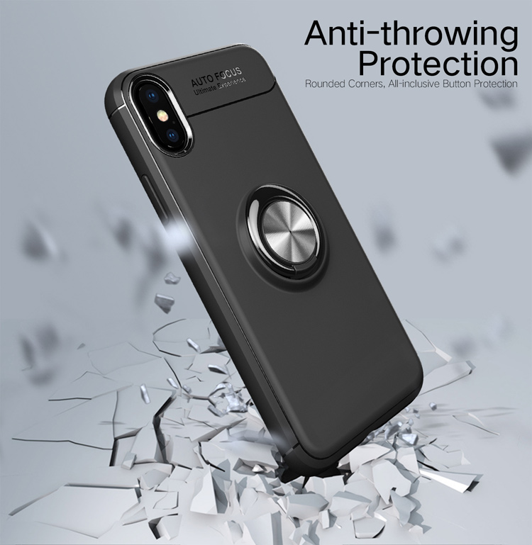 Case iPhone X , iPhone XS / Pre-Order * แหวนนิ้ว +ขา TPU + PC ไฮบริด หมุนได้ 360 องศา *