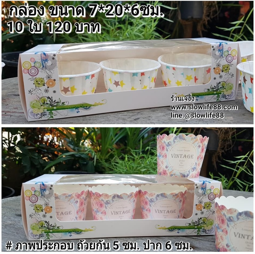 กล่องหน้าต่าง แพ็ค 10 ใบ ขนาดกล่อง 7*20 ซม.สูง 6ซม.