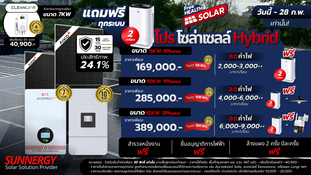 ติดโซล่าเซลล์ชาร์จ EV ใช้งบเท่าไหร่ ปี 2026? 3 w7