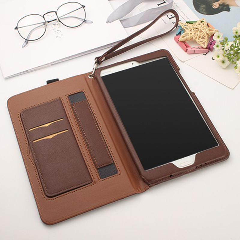 Case Huawei MediaPad M3 # Pre-order * เคส M3 กับผู้ถือมือ Strip ปกคลุมยืนพลิกซองหนังฟังก์ชั่นปก *