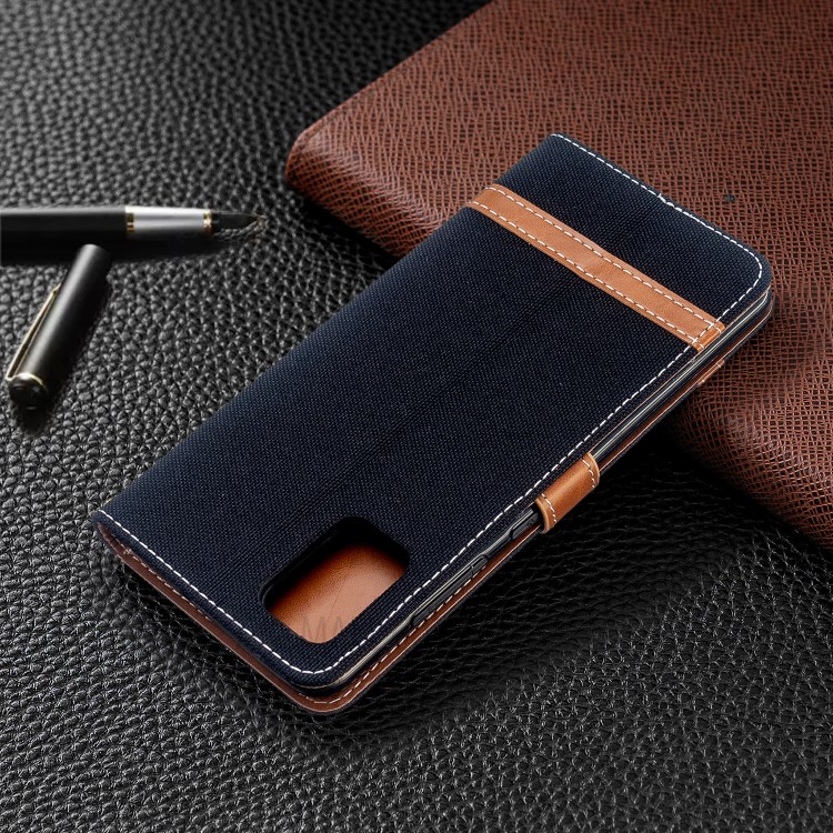 Case Samsung Galaxy A51 / Pre-order * เคส 2 สีผ้ายีนส์หนัง Wallet การออกแบบสีที่แตกต่างผิวผ้ายีนส์ที่ไม่ซ้ำกันทันสมัยและสง่างาม *