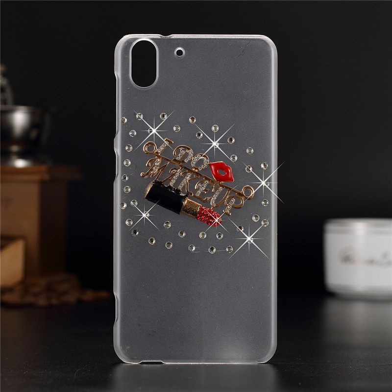 Case HTC Desire Eye / Pre-order * ตกแต่งด้วย Rhinestone และส่องแสง Camellia, ประกายและดีลักซ์ *