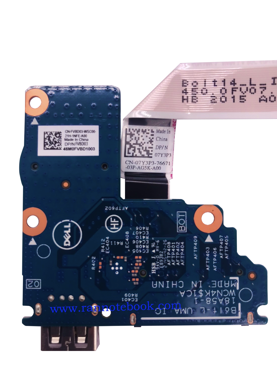 USB / SD Card Reader Port IO Board Dell Latitude 3400 อะไหล่แท้ ตรงรุ่น ตรงสเปค จากศูนย์ Dell Thailand