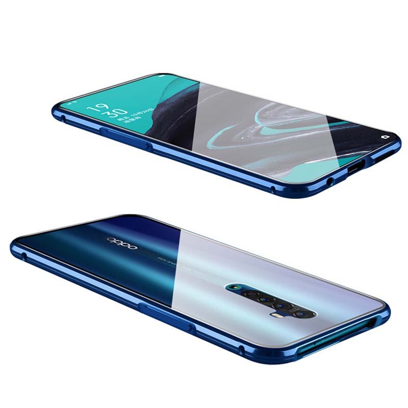 Case OPPO Reno 2 # พรีออเดอร์ * เคสอลูมิเนียมโลหะแม่เหล็ก 360 + สองด้านกระจกนิรภัย *