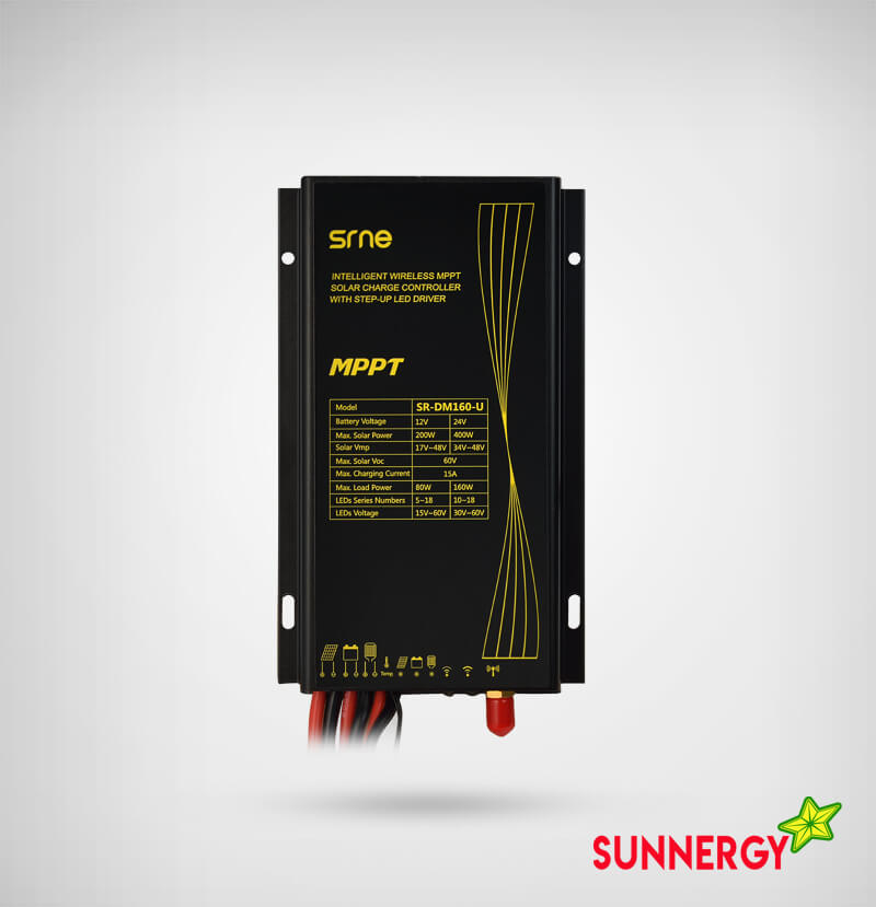 โซล่าร์ชาร์จเจอร์ไฟถนนพลังงานแสงอาทิตย์ STC-DM160-U รุ่น15A