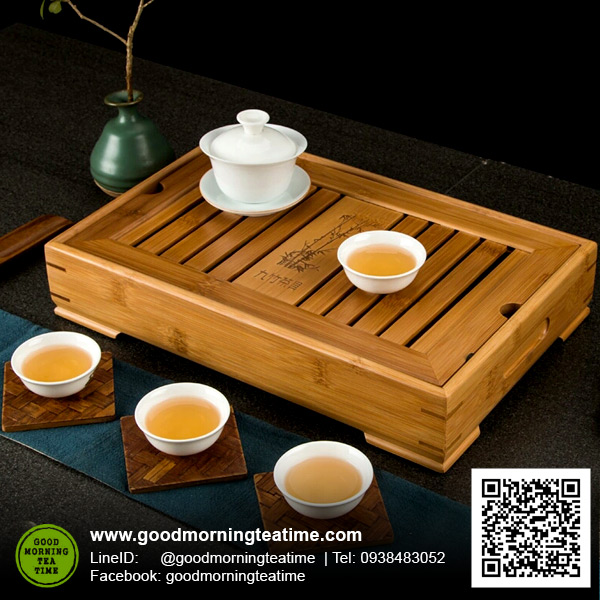 ถาดชงชาไม้ไผ่ Bamboo Tea Tray