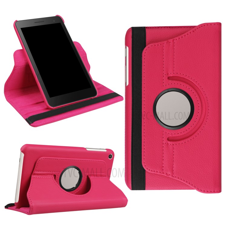 Case Huawei Mediapad T2 7.0 / Pre-order * เคสหนัง PU พื้นผิวลิ้นจี่ หมุน 360 องศา *