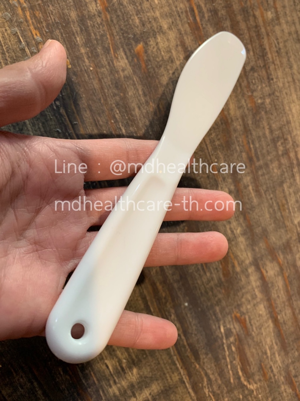 ไม้พายสีขาว ขนาดใหญ่ 19 cm. (1ชิ้น)
