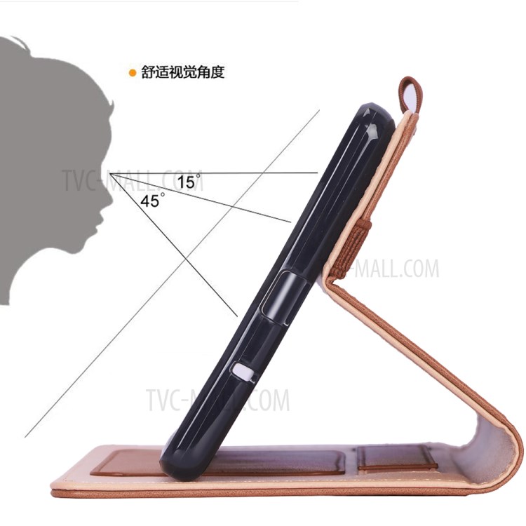 Case Lenovo Tab M7 / Pre-order * WY-2099A เคสหนัง PU ยืนช่องเสียบการ์ดกับวงยืดหยุ่นและสายคล้องมือ *