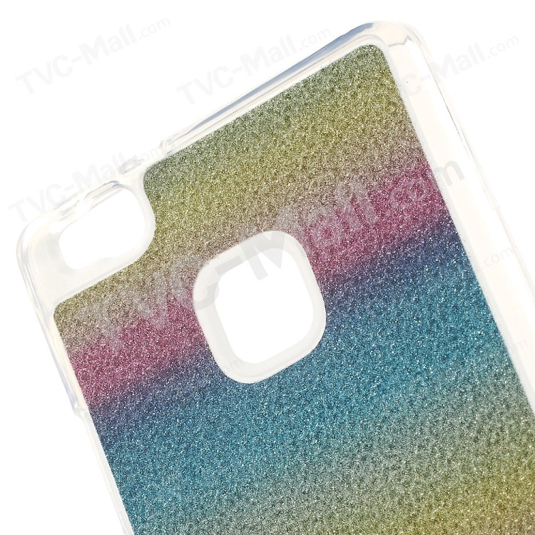 Case Huawei P9 Lite / Pre-order * เคส TPU นุ่มและยืดหยุ่น ตกแต่งด้วยกากเพชรลักษณะพราว *