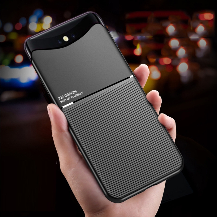 Case OPOP Find X # Pre-Order * Classic Tilt Strip Grain แม่เหล็กกันกระแทก PC + เคส TPU *