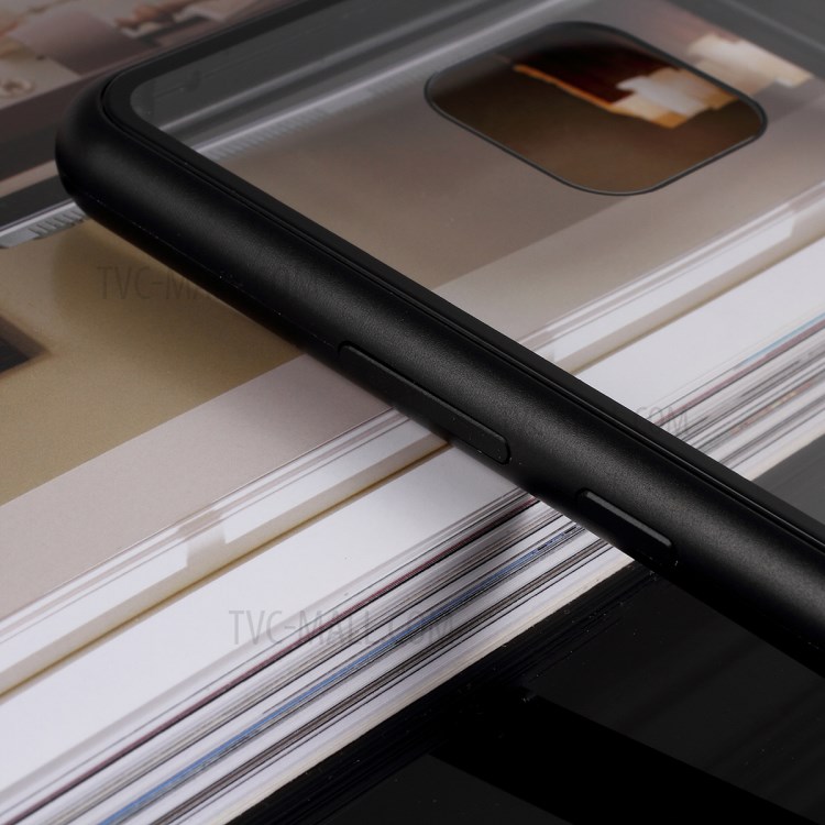 Case Huawei Mate 20 Pro / Pre-order * เคสถอดออกกรอบโลหะแม่เหล็ก + กระจกนิรภัยกลับปกคลุม - ดำ *