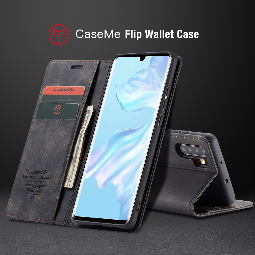Case Huawei P30 Pro / Pre-Order * CASEME 013 Series Retro PU Leather Wallet Case มือถือพร้อมขาตั้ง *