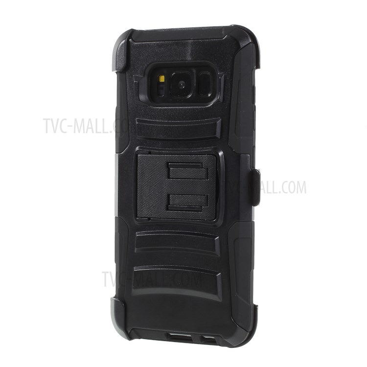 เคสคลิปหนีบเข็มขัด กระเป๋าหนัง / Pre-order * สำหรับ Samsung Galaxy S8 Plus SM-G955 - สีดำ *