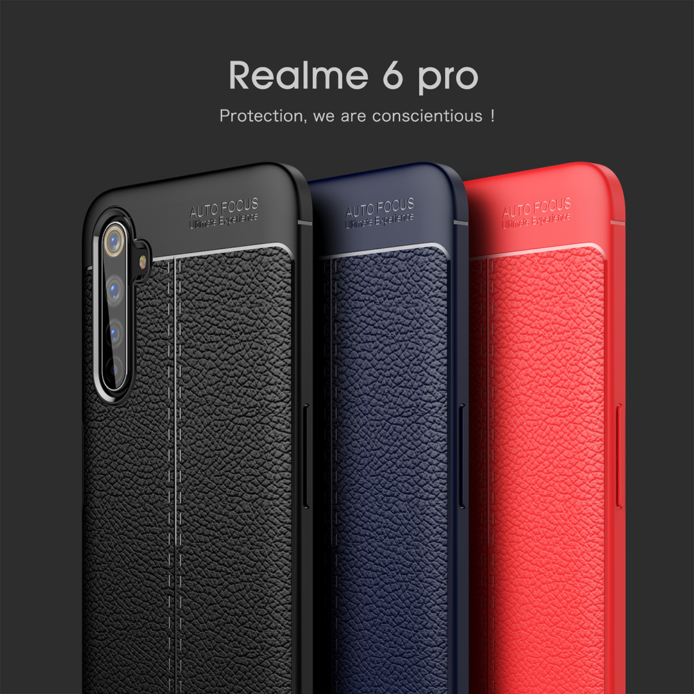 Case Realme 6 Pro / Pre-Order * เคสผิวลิ้นจี่เนื้อนุ่ม TPU ปก พื้นผิวลิ้นจี่เนื้อสัมผัสที่สะดวกสบาย *