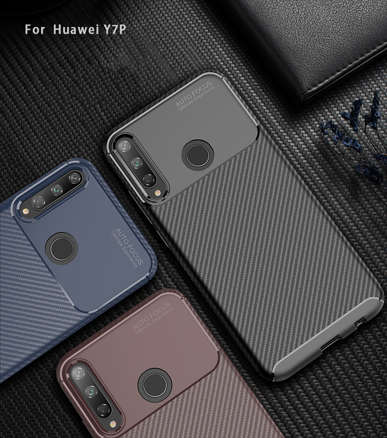 Case Huawei Y7p / Pre-Order * เคสคาร์บอนไฟเบอร์เนื้อ TPU กันกระแทก *