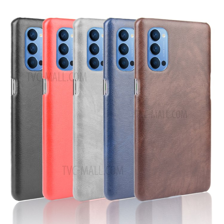 Case OPPO Reno4 5G / Pre-Order * เคสผิวลิ้นจี่เนื้อหนัง PU เคลือบผิวป้องกันลายนิ้วมือ *