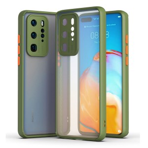 Case Huawei P40 Pro / Pre-order * เคส Soft TPU ขอบ 2 สี + Matte PC Back ไฮบริด *