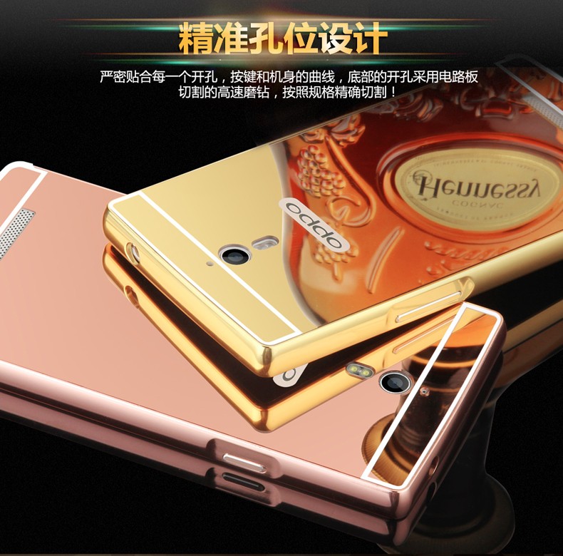 Case Oppo Find 7 / Pre-order * Bumpers 2in1 แกร่งกันชนโลหะ + พลาสติกแผ่นหลังเงาเหมือนกระจก *