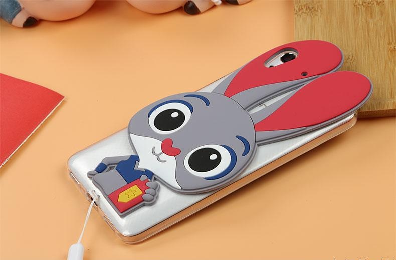 Case Huawei Y6ii / Pre-order * การ์ตูน3D จูดี้เคสกระต่ายซิลิโคน พร้อมสายคล้องคอ *