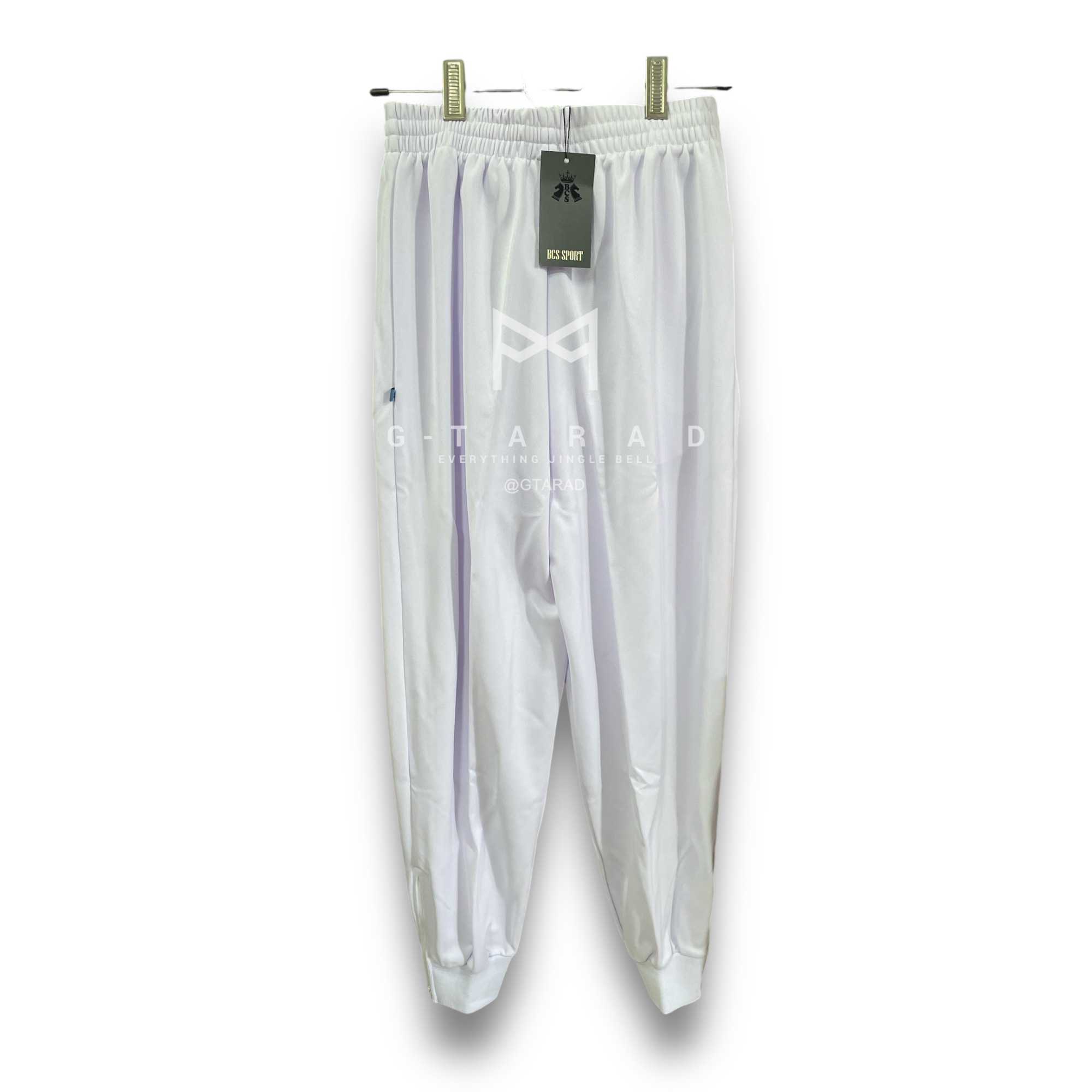 BCS No.3840 กางเกงวอร์ม ขายาว สีดำ/สีกรม/สีขาว