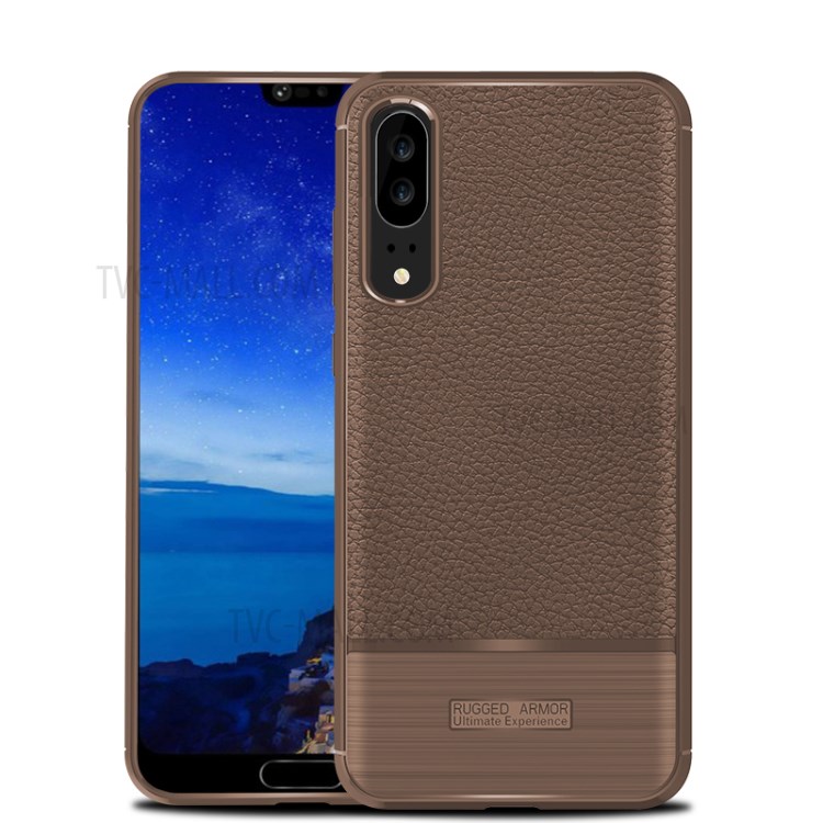 Case Huawei P20 / Pre-order * เคสผิวลิ้นจี่ + เนื้อและแปรง TPU *