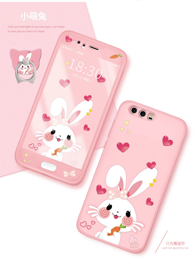 Case Huawei P9 / Pre-order * เคสเจลซิลิโคนยาง 360 องศาเต็มปกการ์ตูนน่ารัก + กระจกนิรภัย *