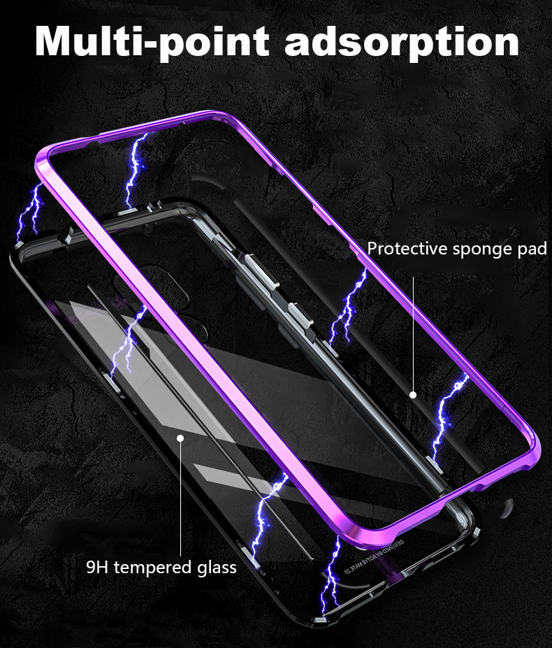Case Huawei Mate 20 X / Pre-order * เคสกรอบโลหะแม่เหล็ก + ปกหลังกระจกนิรภัย ถอดออกได้ *