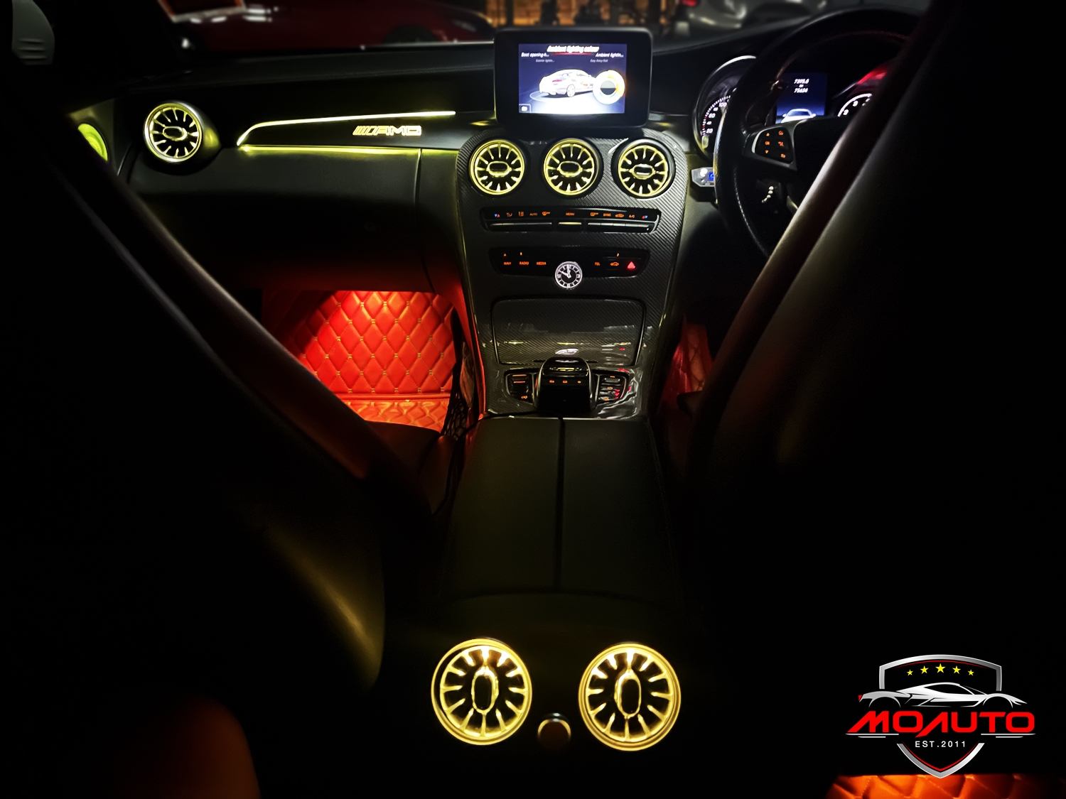 คอนโซลหน้า AMG 64สี - GLC C200 C250 W205