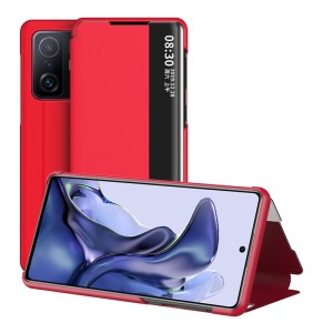 Case Xiaomi 11T / 11T Pro # Pre-Order * เคสซองหนังแบบโปร่งแสง ผลิตจากวัสดุ PC + หนัง PU หน้าต่างโปร่งแสงเพื่อการดูข้อมูลได้ง่าย *