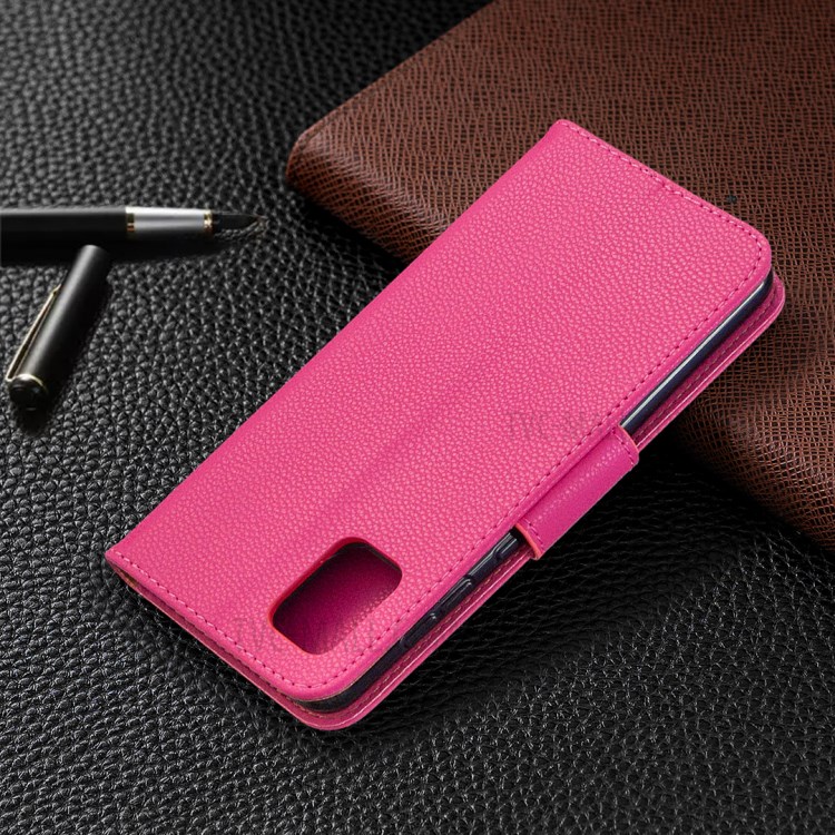 Case Samsung Galaxy A31 / Pre-Order * เคสลิ้นจี่พื้นผิวพร้อมซองหนังขาตั้งกระเป๋าสตางค์ *