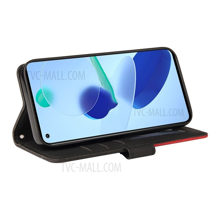 Case Xiaomi 11 Lite 5G # Pre-Order * เคสกระเป๋าสตางค์หนังสไตล์ประกบสองสีพร้อมสายคล้องมือ *