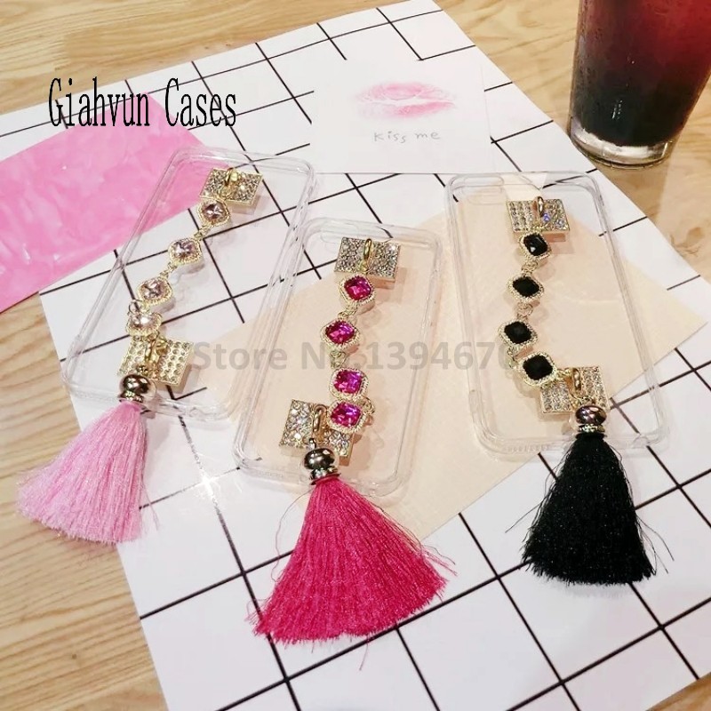 Case OPPO R1 / Pre-order * เคส PC เเข็งคริสตัลใส + สายรัดข้อมือพู่ *