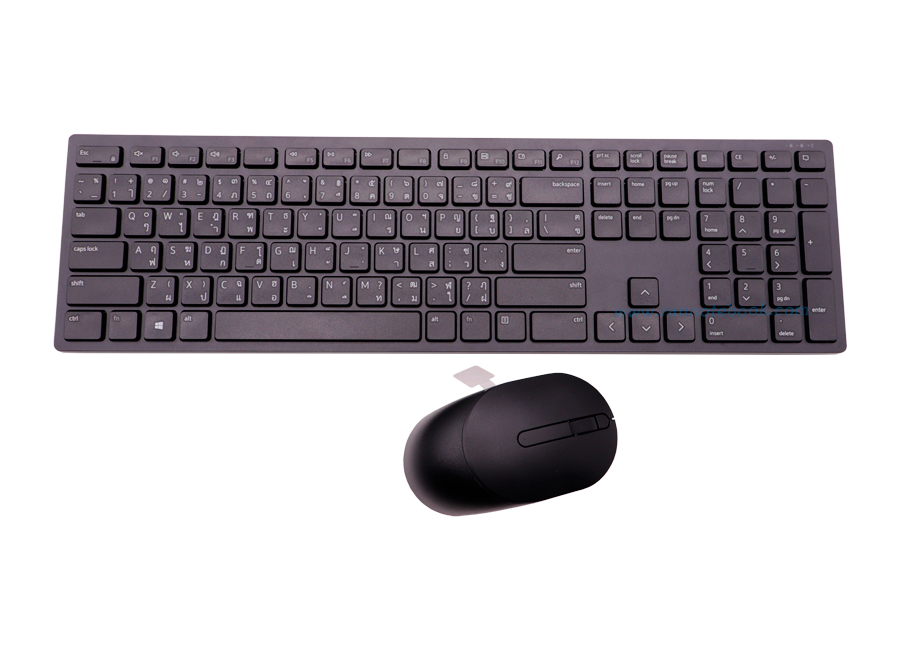 Dell Pro Wireless Keyboard and Mouse - KM5221W แท้ ราคาพิเศษ แป้นพิมพ์ ไทย อังกฤษ คีย์บอร์ด และเม้าส์ ไร้สาย
