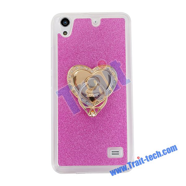 Case Huawei Ascend G620S / Pre-order *ผิว TPU ที่เต็มไปด้วยผงแวว Diamante ฐานรูปหัวใจเพิ่มเสน่ห์ให้กับโทรศัพท์*