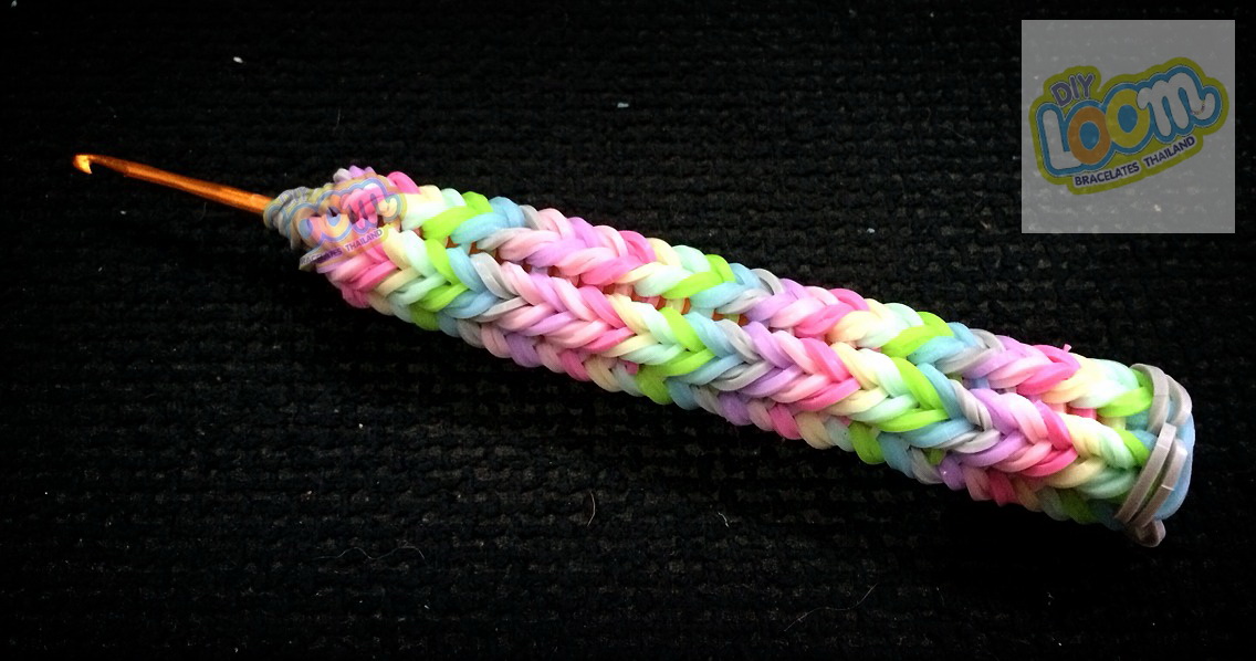 หนังยางถักแฟนซี ซิลิโคน loom bands ทำปลอกหุ้ม Hook หรือดินสอ สวยงาม ทนทาน นุ่มมือ