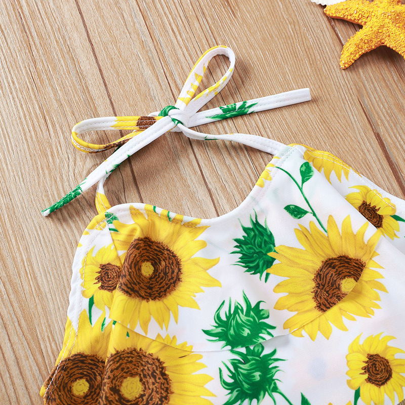 ชุดว่ายน้ำเด็ก ลายดอกทานตะวัน ไซส์ 120