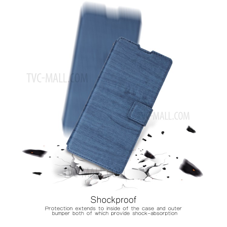 Case Samsung Galaxy S10 / Pre-Order * เคสลายไม้หนัง PU ยืนการ์ดสล็อตเคสTPU ด้วยเชือกแขวน *