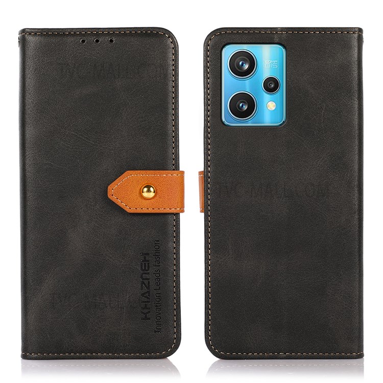 Case Realme 9 Pro Plus # Pre-Order * KHAZNEH กระเป๋าสตางค์ Magnetic Golden Clasp Stand PU Leather กันกระแทก Folio *