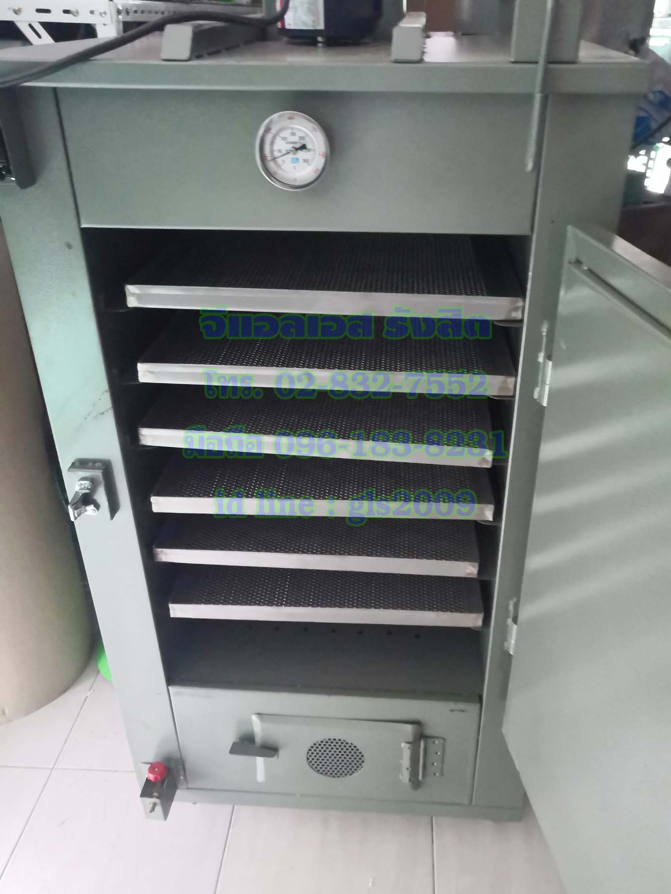 ตู้อบลมร้อนเหล็ก6ชั้นแก๊ส+ไฟฟ้า