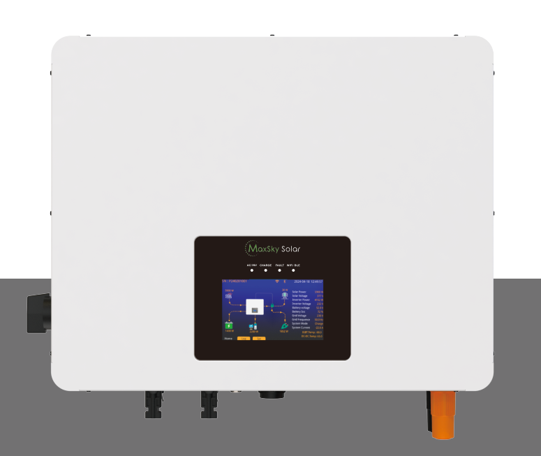 MaxSky ไฮบริด ออน/ออฟกริด อินเวอร์เตอร์ Hybrid ON/OFF Grid Inverter 6KW 1 Phase รุ่น SUNT-6.0KW-T