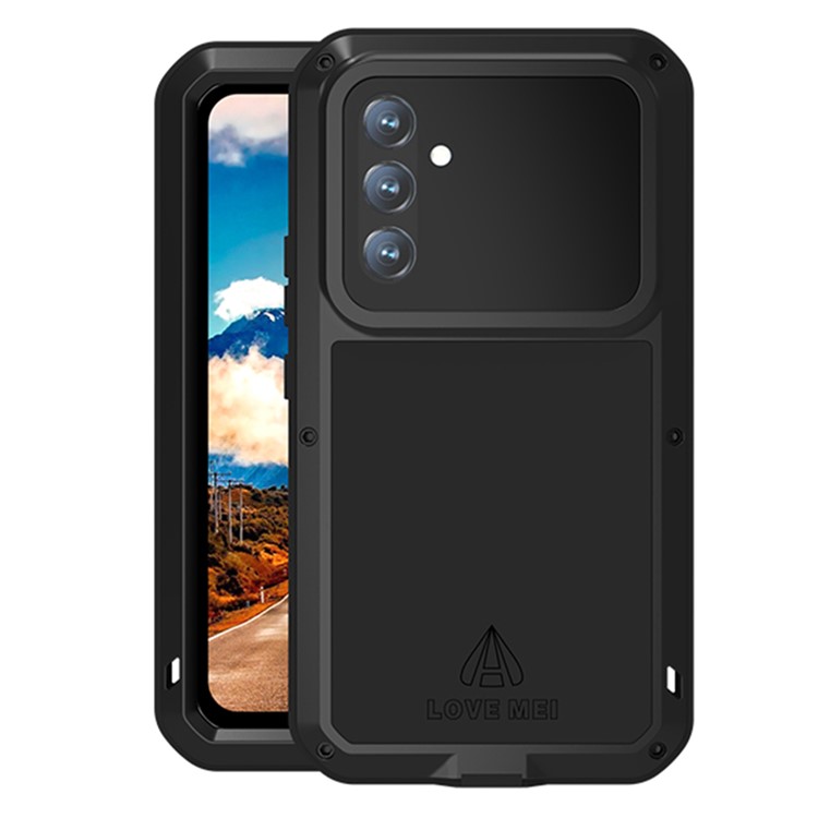 Case Samsung Galaxy A54 5G # Pre-Order * LOVE MEI โลหะ + ซิลิโคนเคสโทรศัพท์ฝาครอบป้องกันเต็มตัวพร้อมฟิล์มกระจกนิรภัย