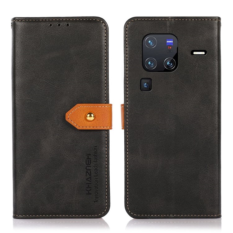 Case Vivo X80 Pro # Pre-orde * KHAZNEH กระเป๋าสตางค์หนังสีคู่แบบพลิกได้กรณีโทรศัพท์ปิดด้วยแม่เหล็กพร้อมขาตั้งคุณลักษณะ Folio Cover *