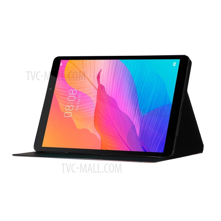 Case Huawei MatePad T8' / Pre-Order * เคสหนังรูปแบบการพิมพ์บัตรดอกไม้ที่วางขาตั้ง *