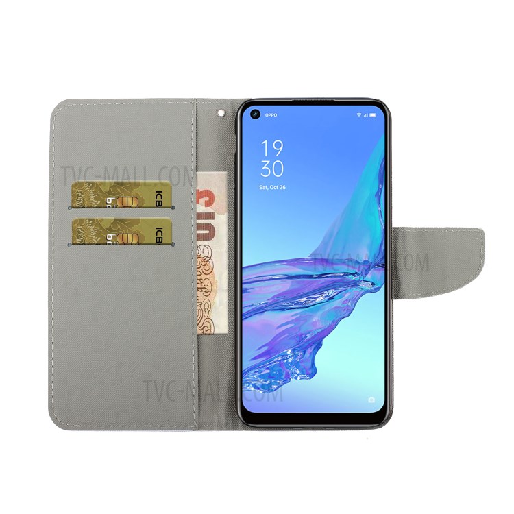 Case OPPO A53 (2020) # Pre-Order * เคสพิมพ์ลายหนัง PU เคสคลุมโทรศัพท์แบบเต็มรูปแบบพร้อมขาตั้ง *